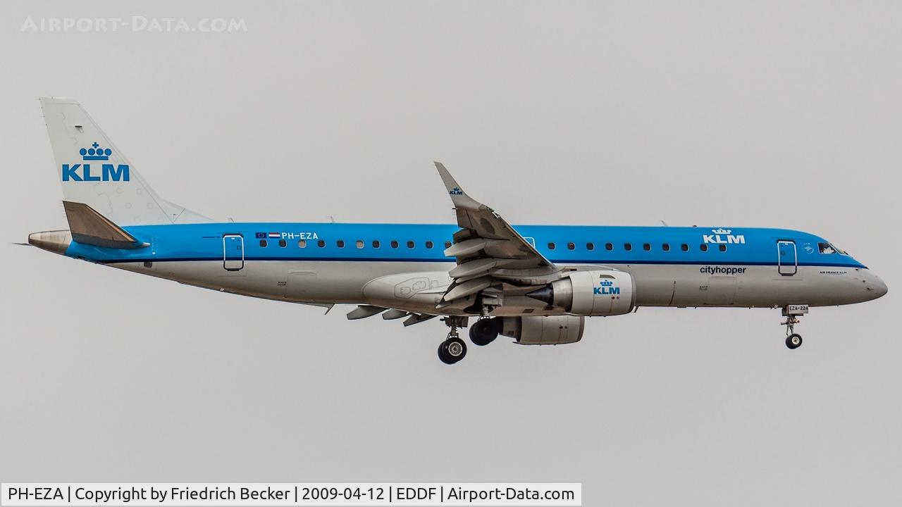 PH-EZA, 2008 Embraer 190LR (ERJ-190-100LR) C/N 19000224, on final at Frankfurt