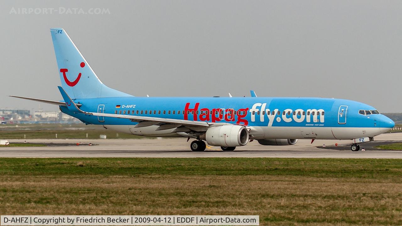 D-AHFZ, 2001 Boeing 737-8K5 C/N 30883, departure via RW18W
