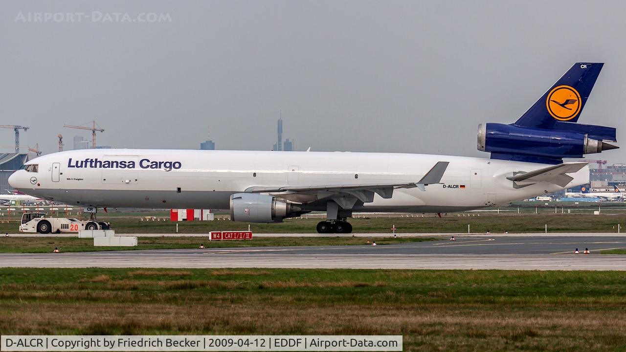 D-ALCR, 1994 McDonnell Douglas MD-11F C/N 48581, being towed to the cargo center