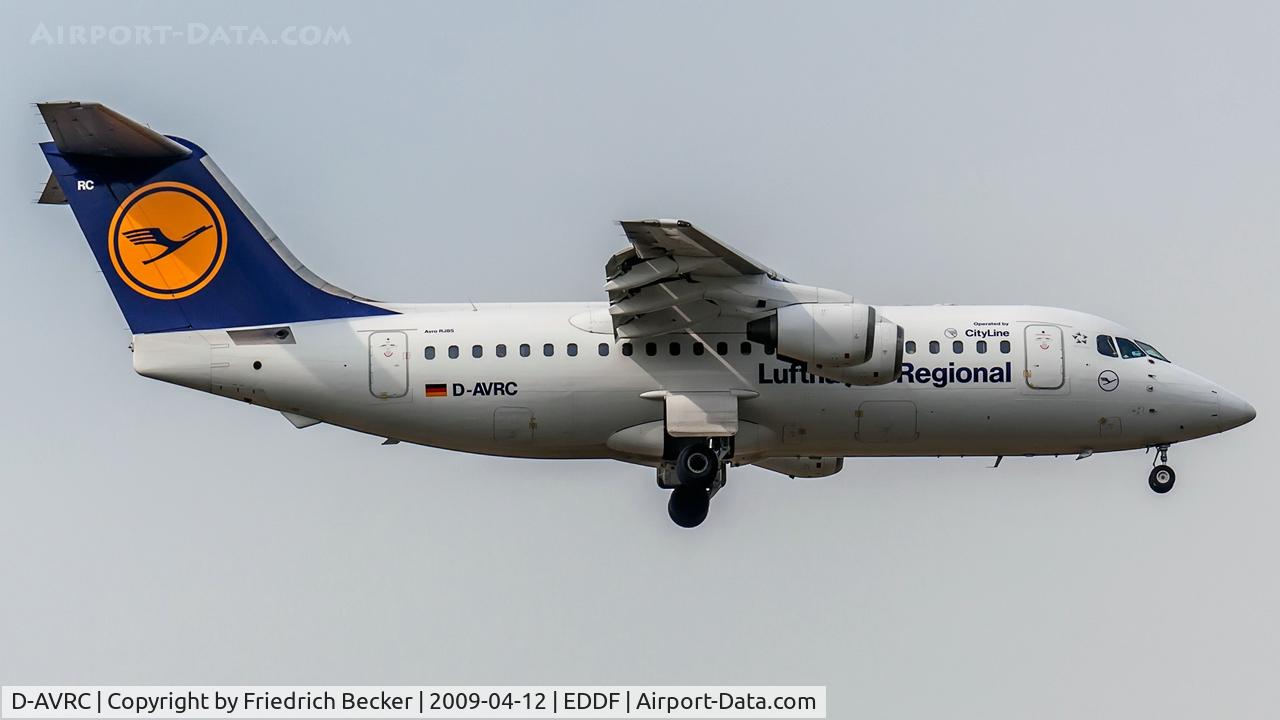 D-AVRC, 1994 British Aerospace Avro 146-RJ85 C/N E.2251, on final at Frankfurt
