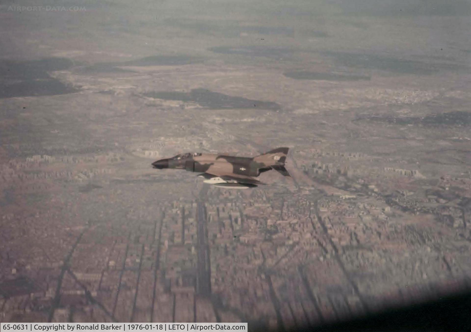 65-0631, 1965 McDonnell F-4D-27-MC Phantom II C/N 1602, Takeoff from Torrejon AB, Spain going to RAF Lakenheath, UK