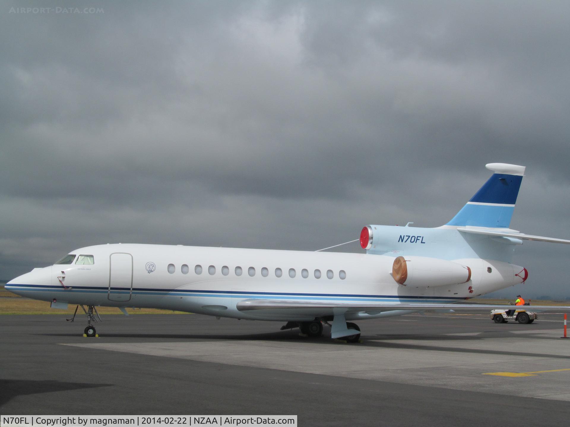 N70FL, 2007 Dassault Falcon 7X C/N 7, Argentine based falcon at AKL. Landed yesterday about 5pm