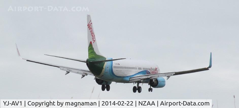 YJ-AV1, 2007 Boeing 737-8Q8 C/N 30734, Missed my first shot (cut nose off) just got second as it landed beyond grassy knoll!!