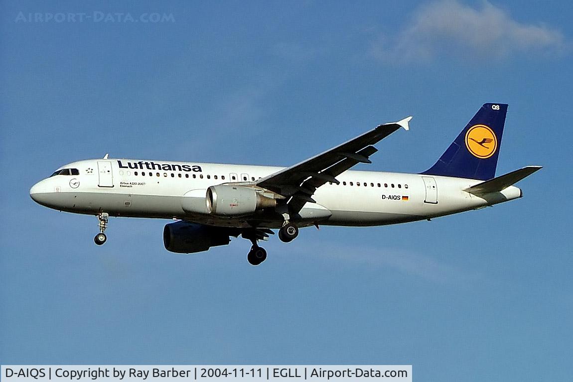 D-AIQS, 1993 Airbus A320-211 C/N 401, Airbus A320-211 [0401] (Lufthansa) Heathrow~G 11/11/2004