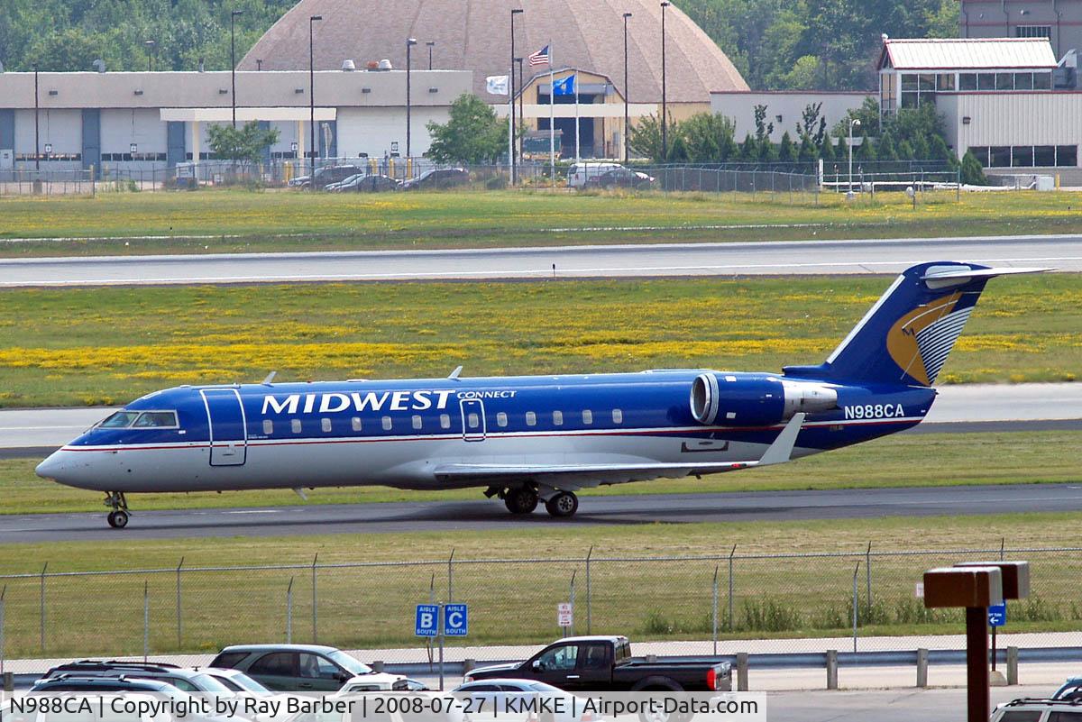 N988CA, 1997 Canadair CRJ-100ER (CL-600-2B19) C/N 7204, Canadair CRJ-100ER [7204] (Midwest Connect) Milwaukee~N 27/07/2008