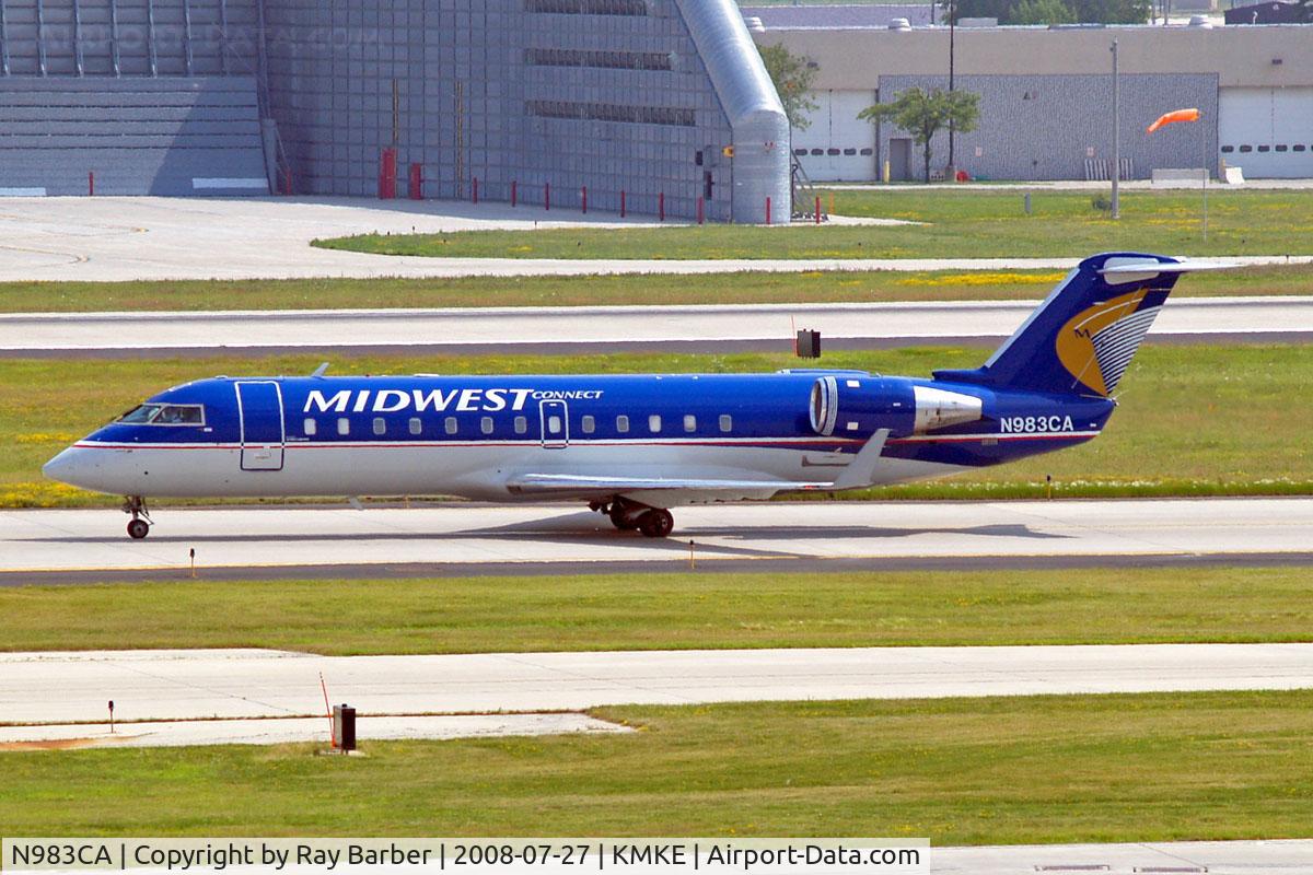 N983CA, 1997 Canadair CRJ-100ER (CL-600-2B19) C/N 7169, Canadair CRJ-100ER [7169] (Midwest Connect) Milwaukee~N 27/07/2008