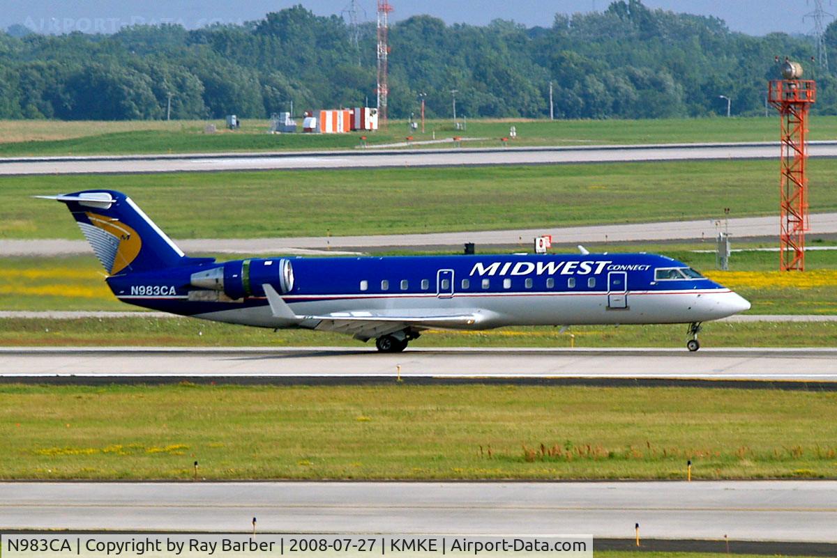 N983CA, 1997 Canadair CRJ-100ER (CL-600-2B19) C/N 7169, Canadair CRJ-100ER [7169] (Midwest Connect) Milwaukee~N 27/07/2008