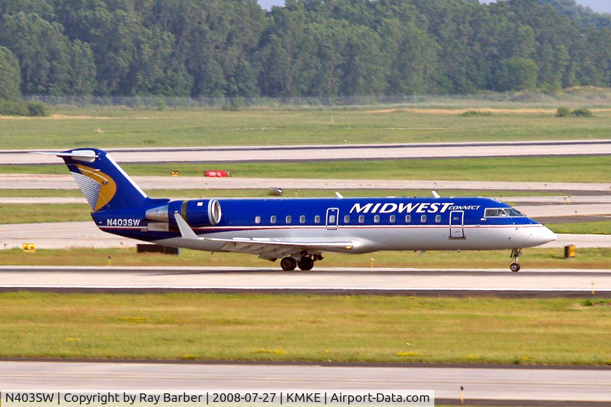 N403SW, 1993 Canadair CRJ-100LR (CL-600-2B19) C/N 7028, Canadair CRJ-100LR [7028] (Midwest Connect) Milwaukee~N 27/07/2008