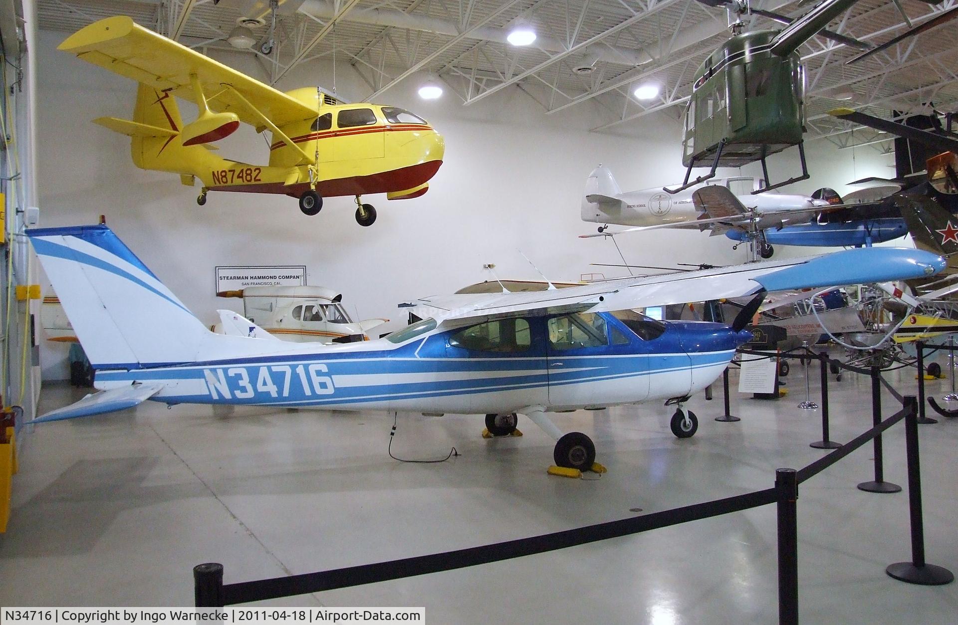 N34716, 1973 Cessna 177B Cardinal C/N 17701954, Cessna 177B Cardinal II at the Hiller Aviation Museum, San Carlos CA