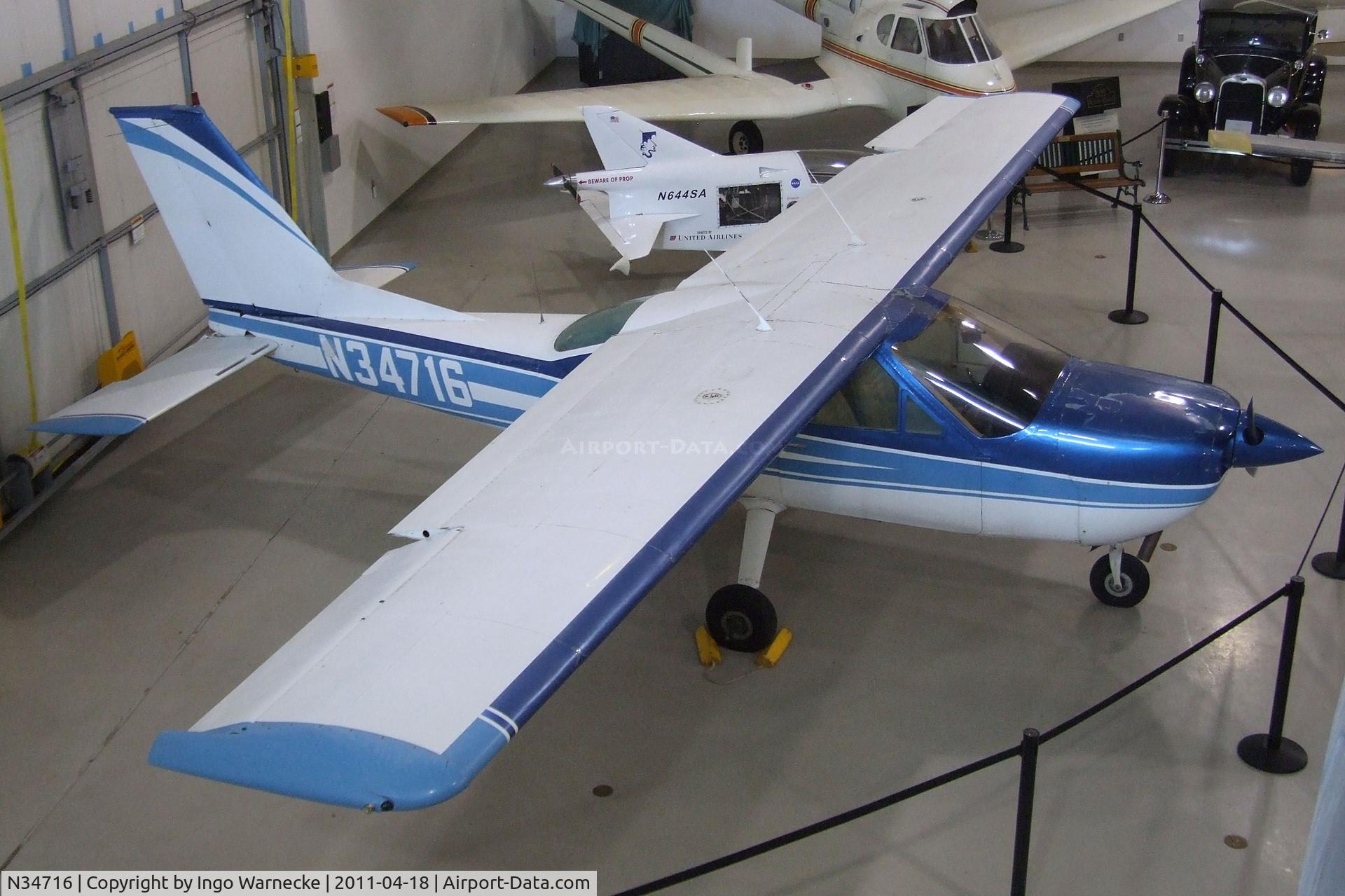 N34716, 1973 Cessna 177B Cardinal C/N 17701954, Cessna 177B Cardinal II at the Hiller Aviation Museum, San Carlos CA