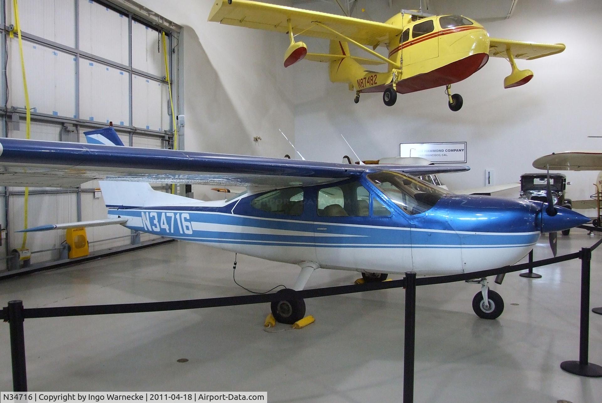 N34716, 1973 Cessna 177B Cardinal C/N 17701954, Cessna 177B Cardinal II at the Hiller Aviation Museum, San Carlos CA