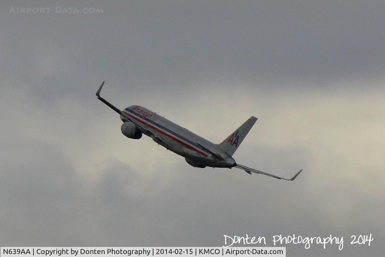 N639AA, 1991 Boeing 757-223 C/N 24597, American Flight 1592 (N639AA) departs Orlando International Airport enroute to Miami International Airport