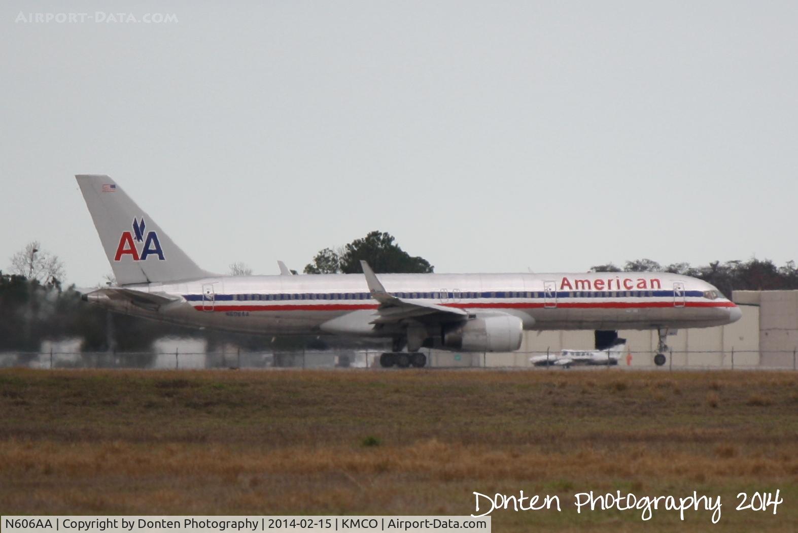 N606AA, 1996 Boeing 757-223 C/N 27057, American Flight 276 (N606AA) departs Orlando International Airport enroute to Dallas-Fort Worth International Airport