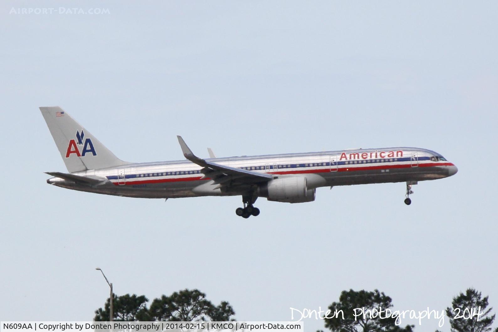 N609AA, 1996 Boeing 757-223 C/N 27447, American Flight 1528 (N609AA) arrives at Orlando International Airport following a flight from Miami International Airport