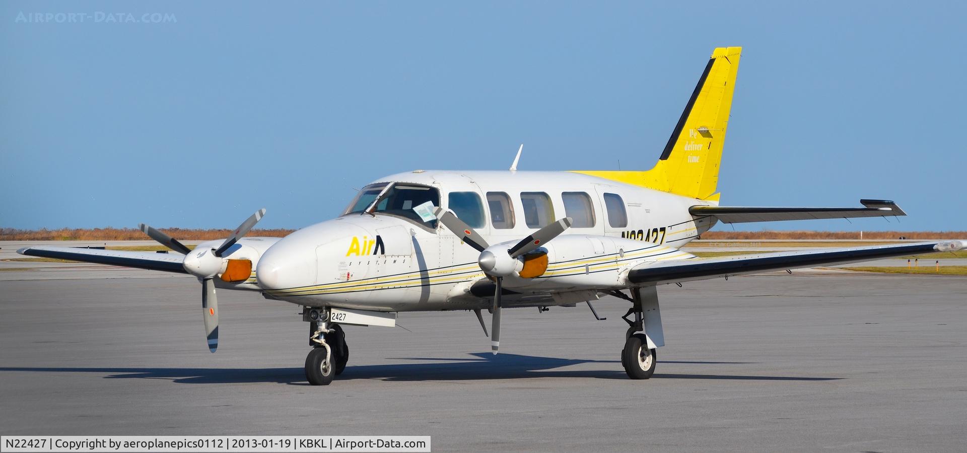 N22427, 1981 Piper PA-31-350 Chieftain C/N 31-8152065, N22427 seen at Burke Lakefront Airport. See more photos at OPShots.net