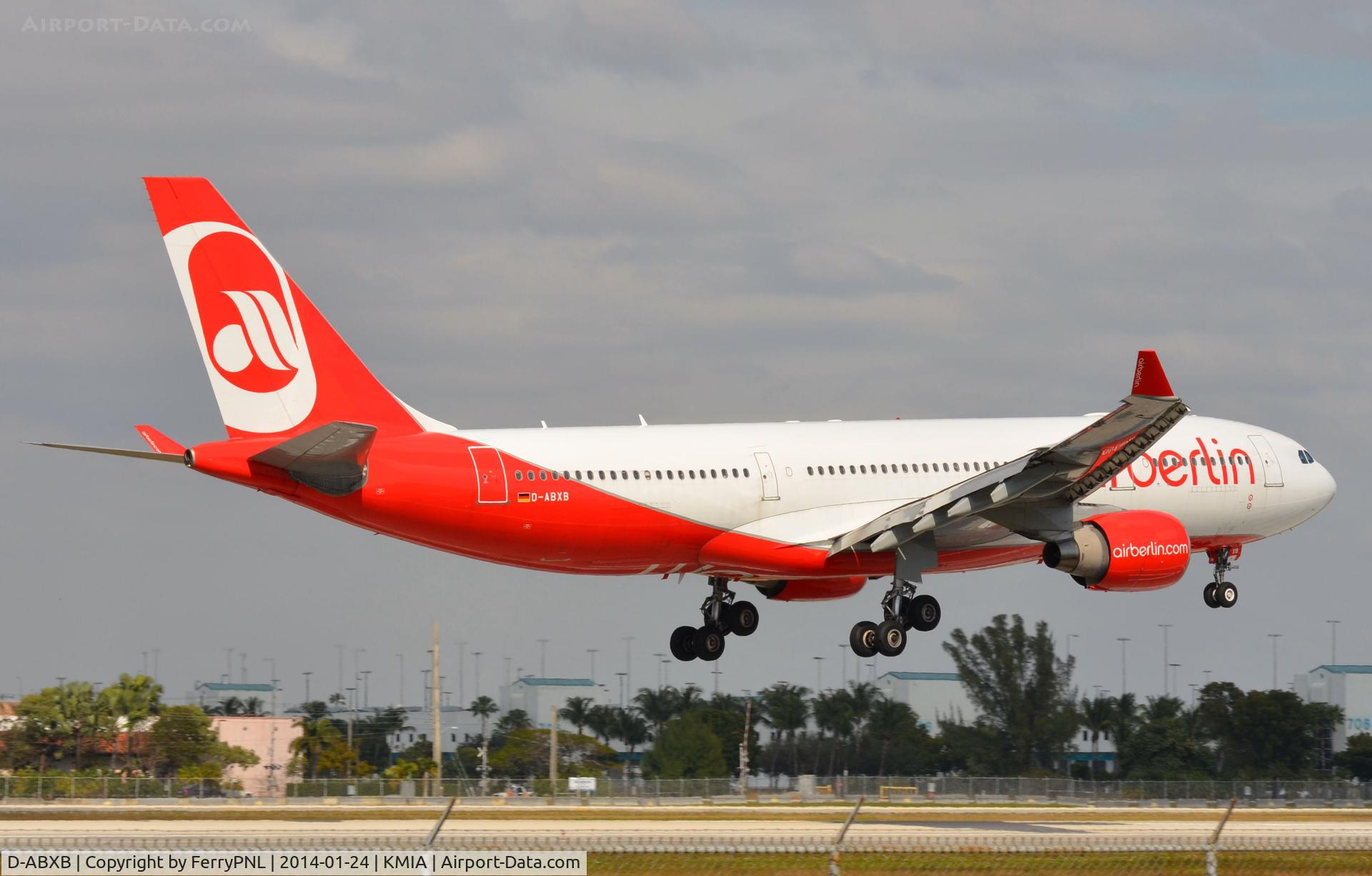 D-ABXB, 2000 Airbus A330-223 C/N 322, Air Berlin arriving from DUS.