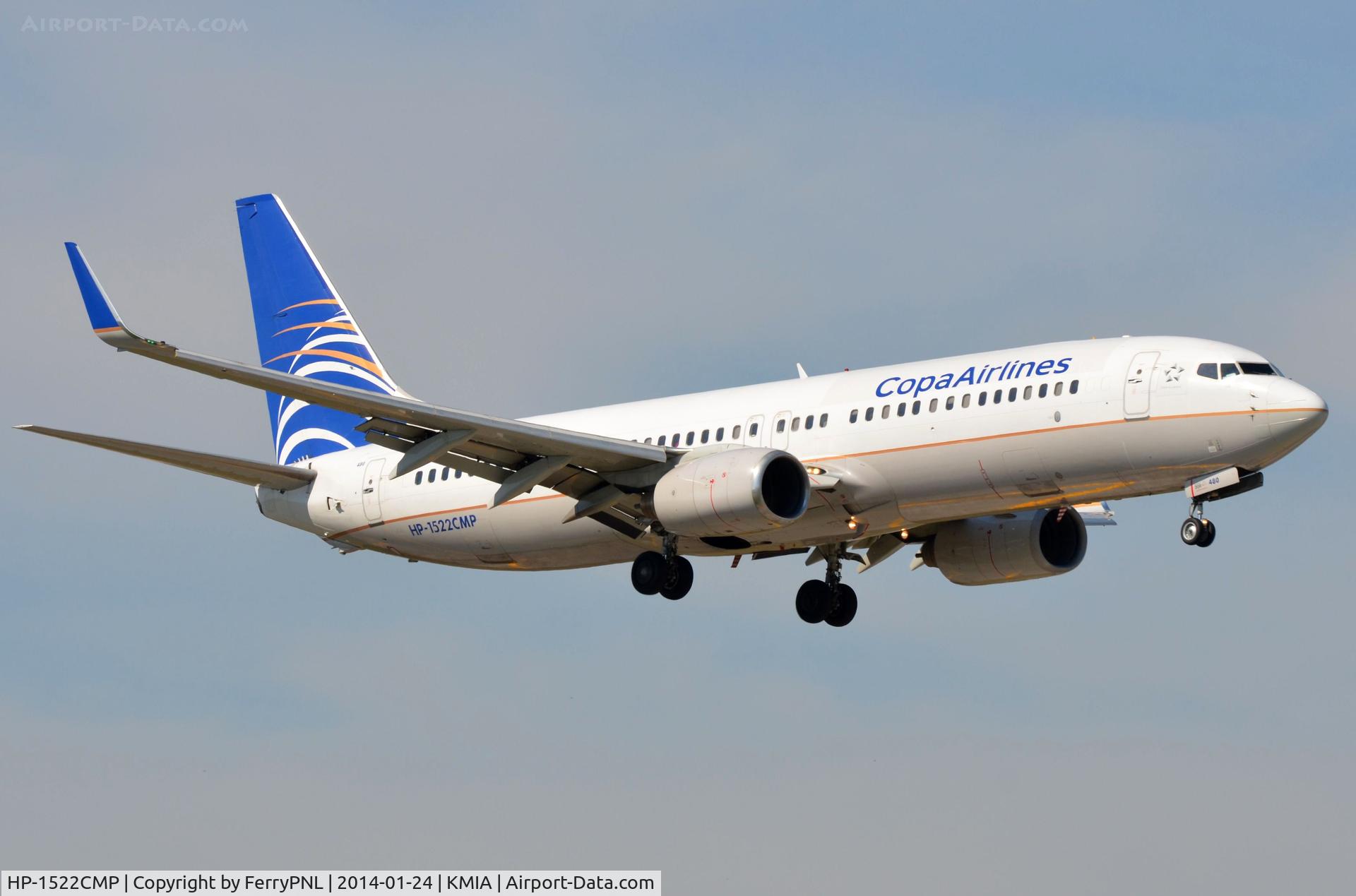 HP-1522CMP, 2003 Boeing 737-8V3 C/N 33709, Copa B738 arriving in MIA