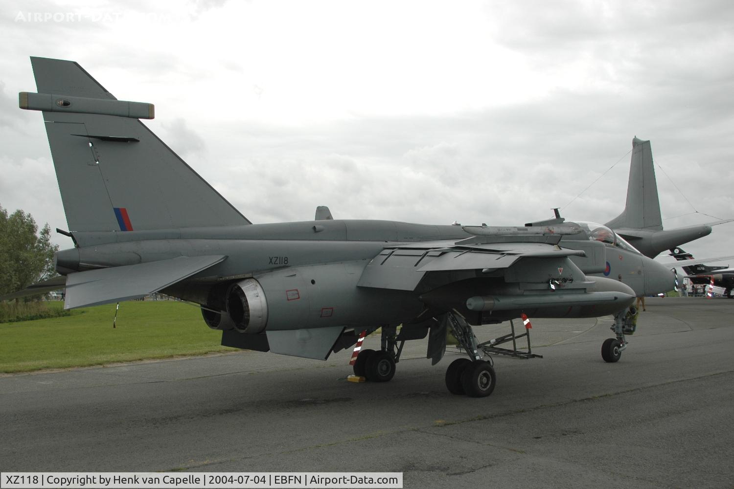 XZ118, 1976 Sepecat Jaguar GR.1A C/N S.119, RAF Jaguar GR.3 at Koksijde Air Base, Belgium.