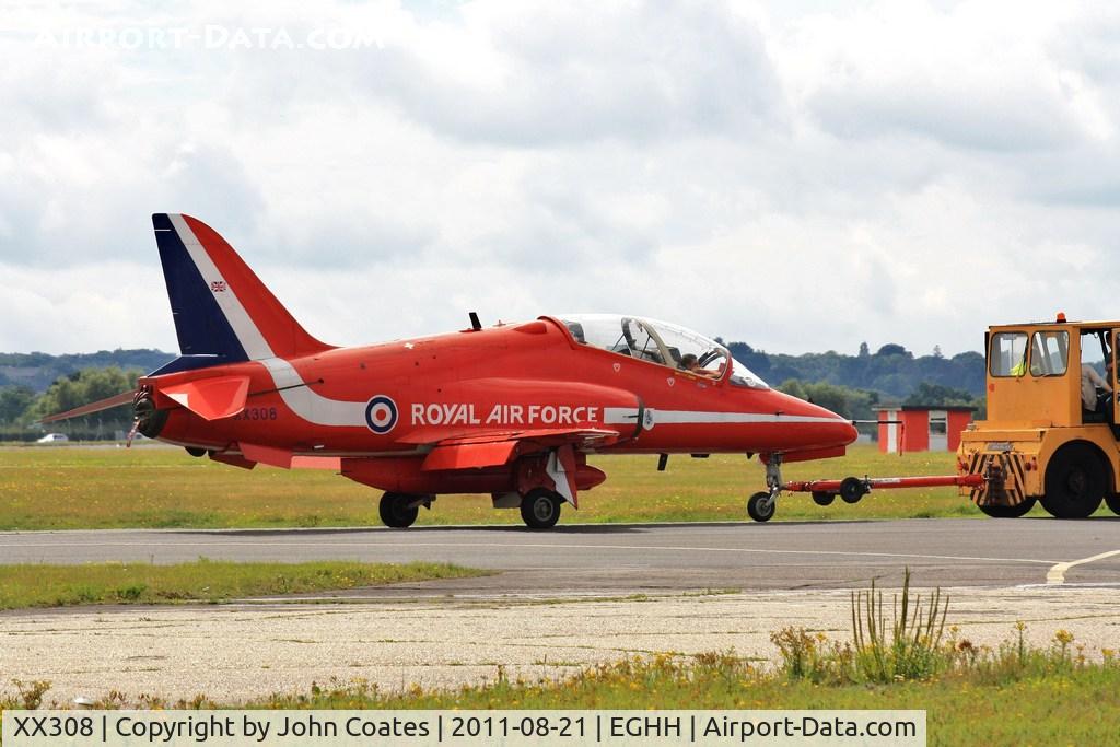 XX308, 1980 Hawker Siddeley Hawk T.1 C/N 143/312133, Being towed to parking area
