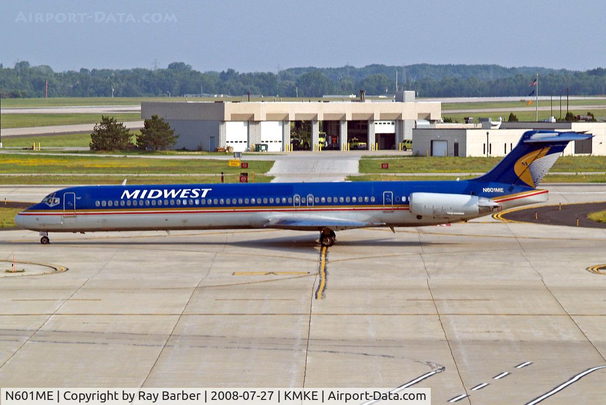 N601ME, 1989 McDonnell Douglas MD-88 C/N 49762, McDonnell Douglas DC-9-88  [49762] (Midwest Airlines) Milwaukee~N 27/07/2008
