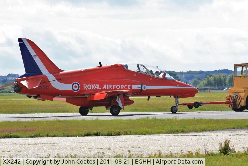XX242, 1978 Hawker Siddeley Hawk T.1 C/N 078/312078, Being towed to parking area