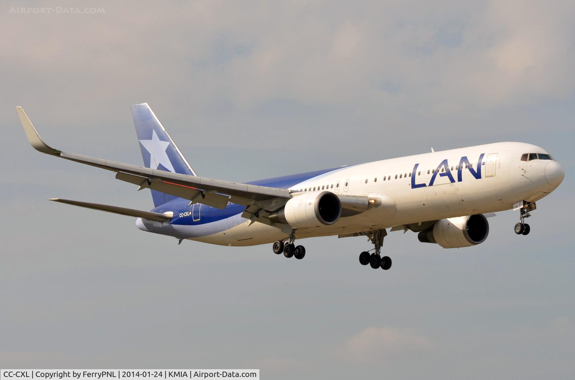 CC-CXL, 1995 Boeing 767-316/ER C/N 26265, LAN B763 arriving in MIA