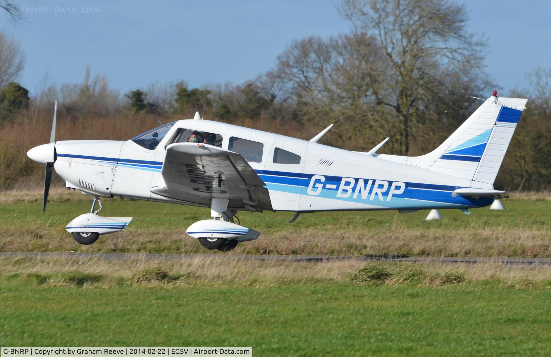 G-BNRP, 1977 Piper PA-28-181 Cherokee Archer II C/N 28-7790528, Just taken off.