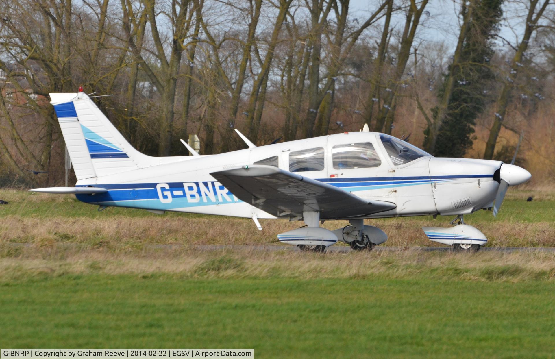 G-BNRP, 1977 Piper PA-28-181 Cherokee Archer II C/N 28-7790528, Just landed.