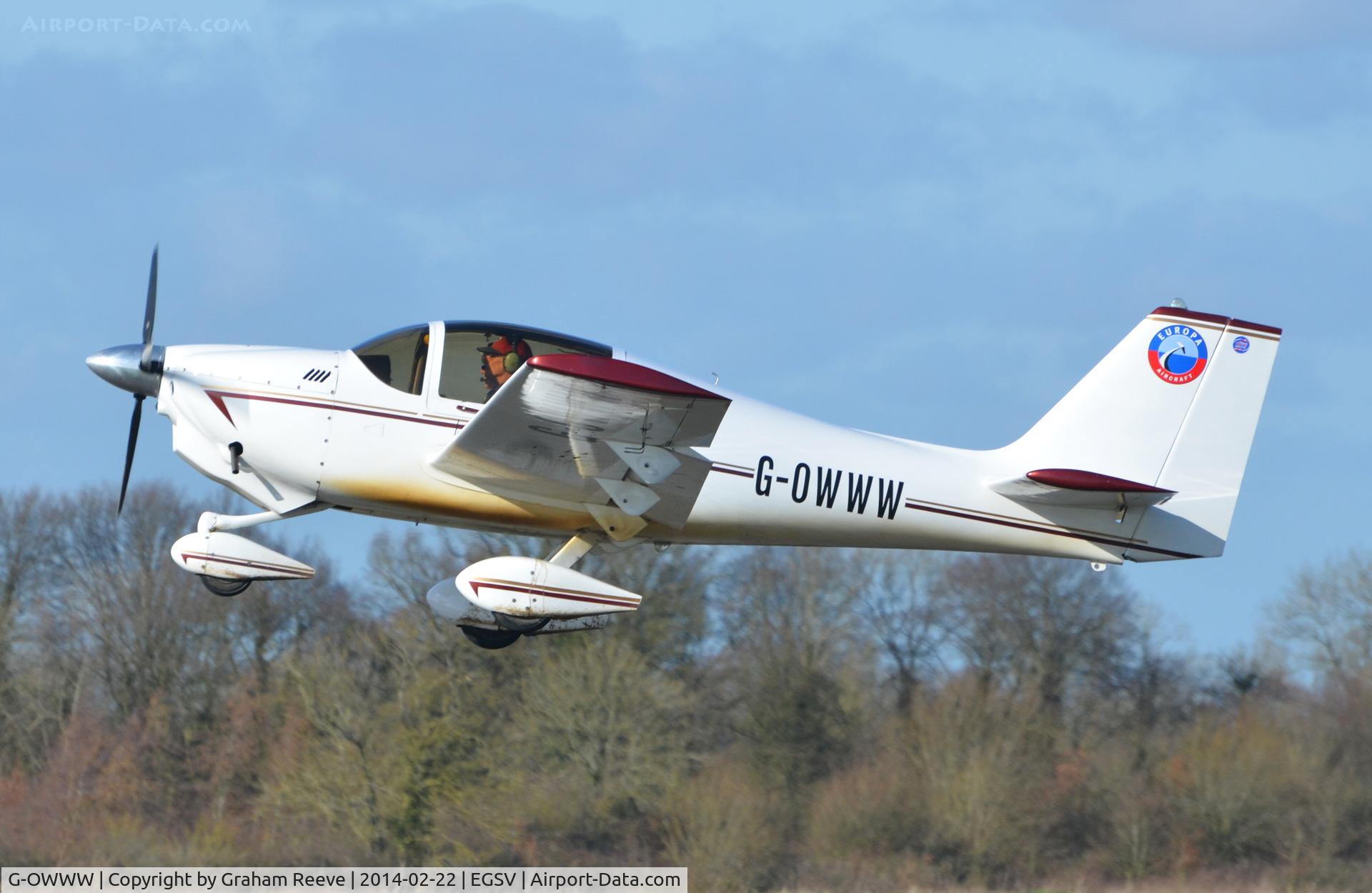 G-OWWW, 2003 Europa Tri-Gear C/N PFA 247-12683, Just taken off.