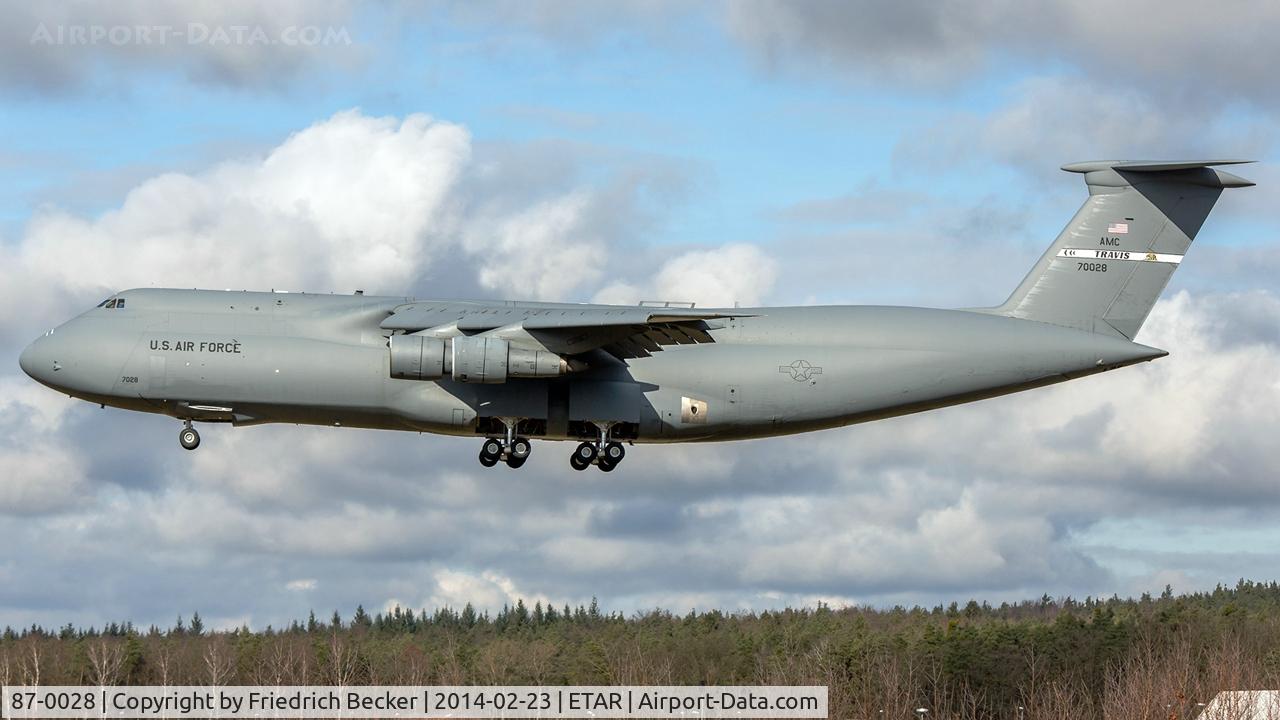87-0028, 1987 Lockheed C-5B Galaxy C/N 500-0114, on final at RW26