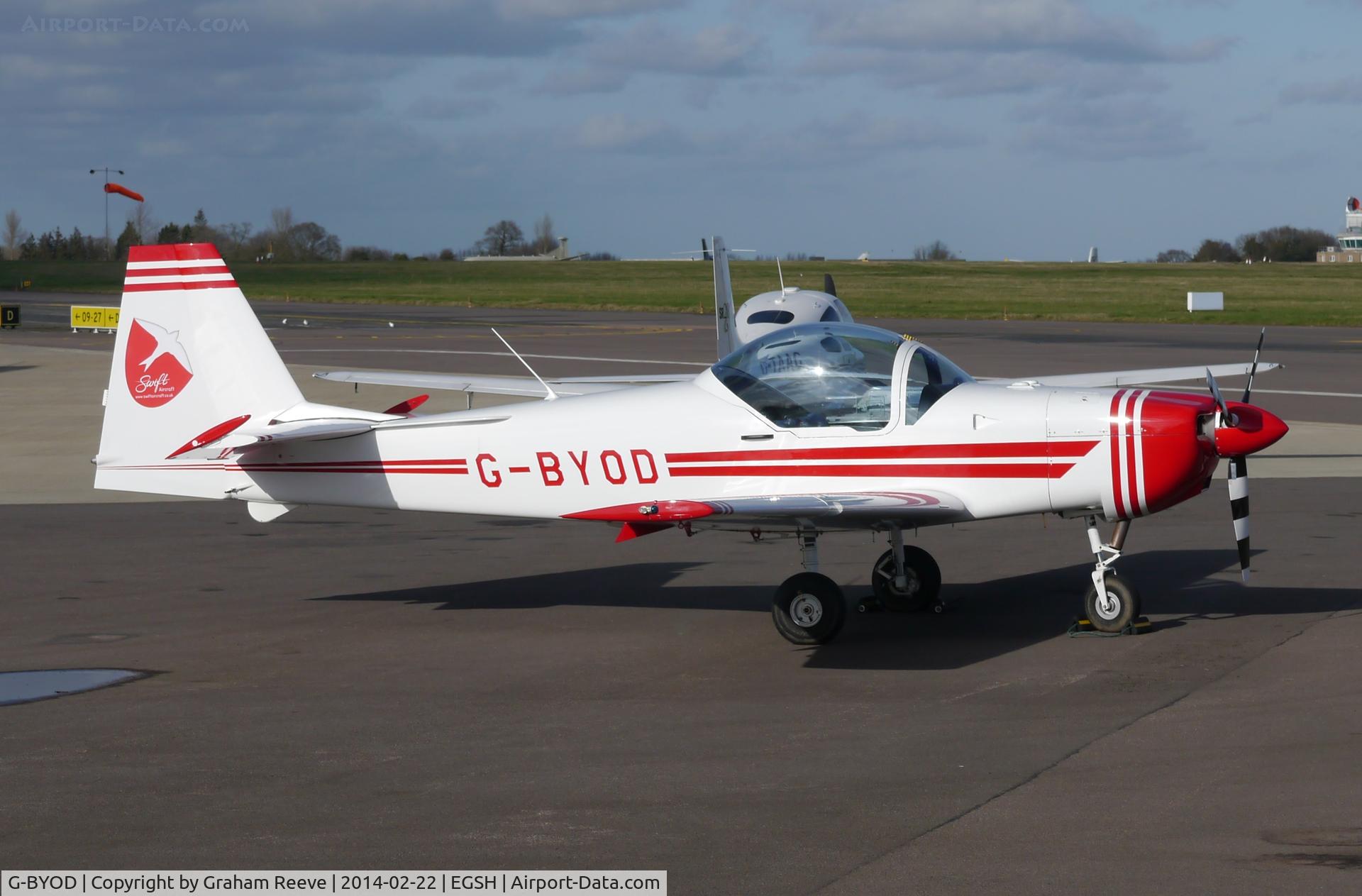 G-BYOD, 2001 Slingsby T-67M-200 Firefly C/N 2265, Parked at Norwich.