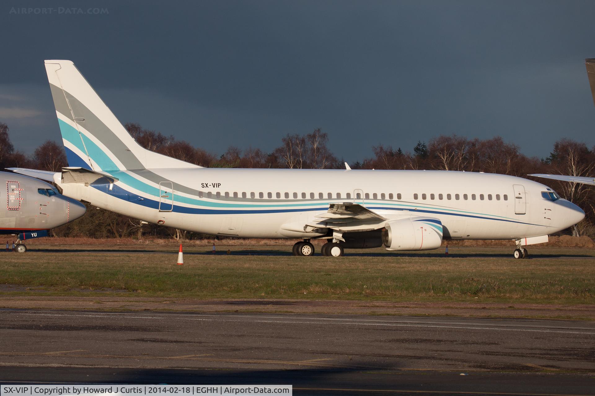 SX-VIP, 1990 Boeing 737-3Y0 C/N 24680, Parked up in a long line of 737s looked after by European Aviation here.