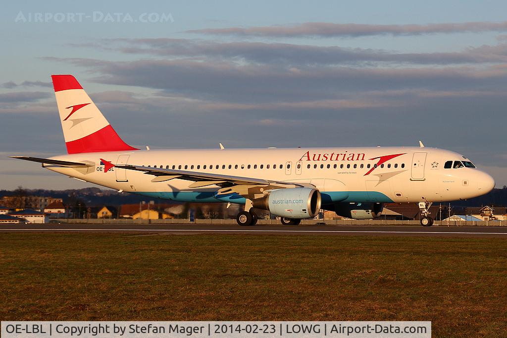 OE-LBL, 2003 Airbus A320-214 C/N 2009, Austrian A320 @GRZ