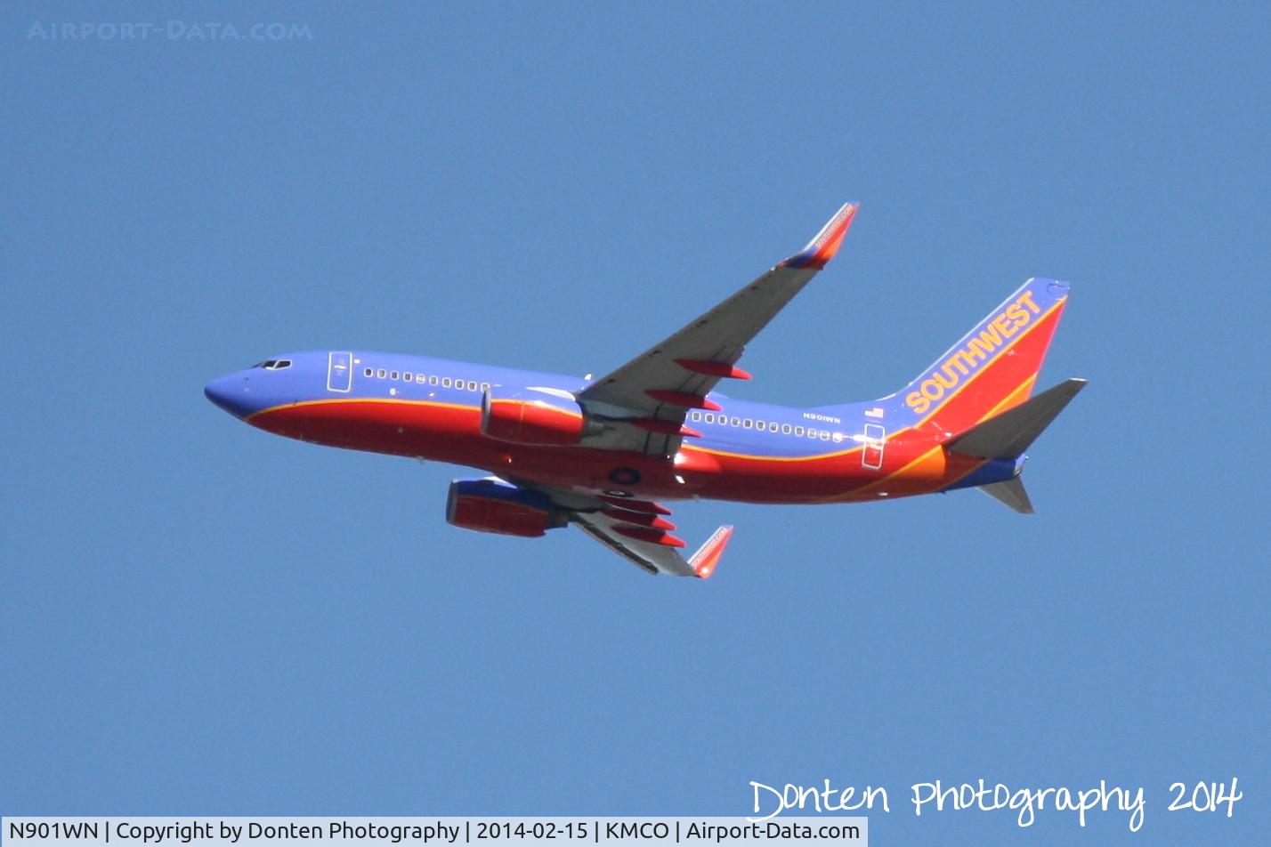 N901WN, 2007 Boeing 737-7H4 C/N 32545, Southwest Airlines