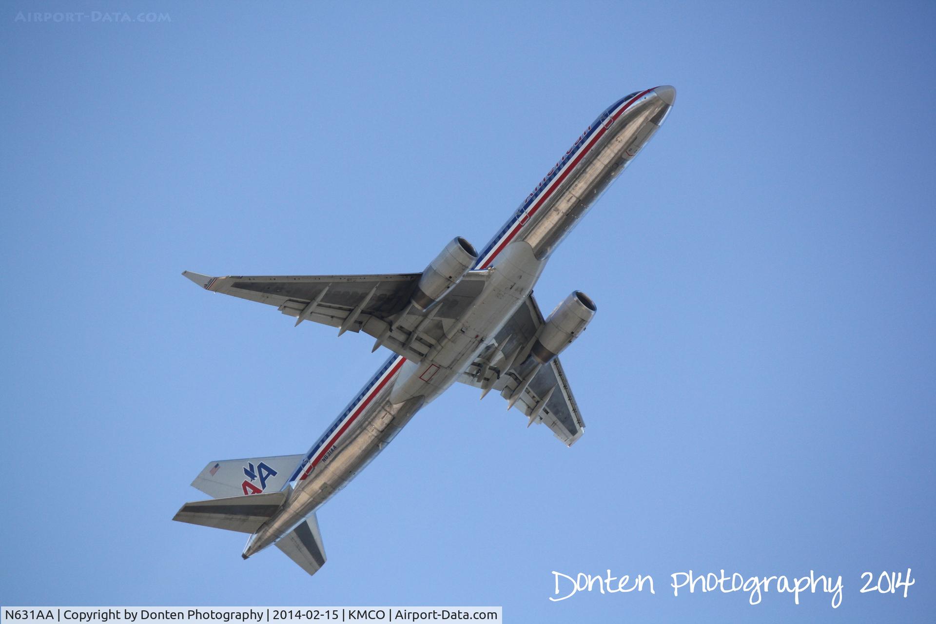 N631AA, 1990 Boeing 757-223 C/N 24589, American Flight 1682 (N631AA) departs Orlando International Airport enroute to Miami International Airport