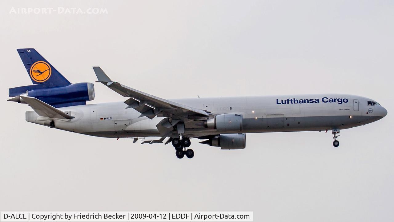 D-ALCL, 2000 McDonnell Douglas MD-11F C/N 48804, on final at Frankfurt