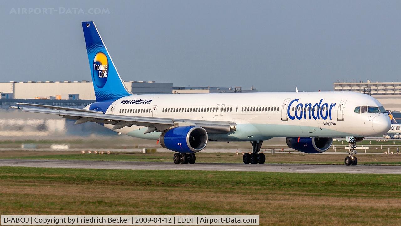 D-ABOJ, 2000 Boeing 757-330 C/N 29019, departure via RW18W