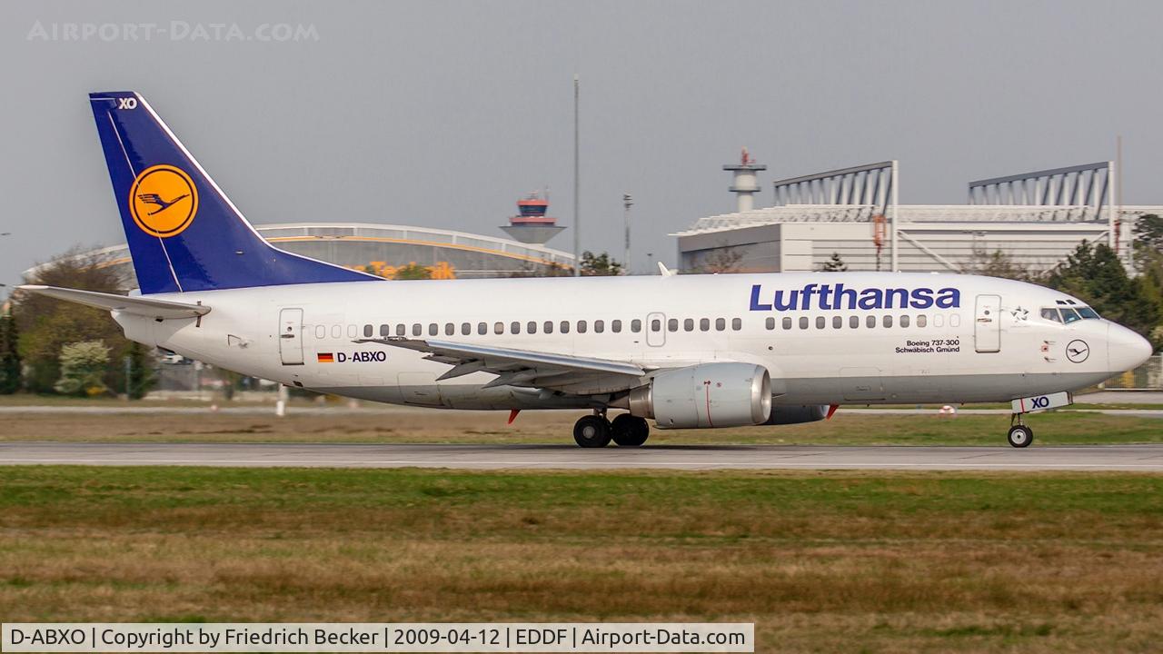 D-ABXO, 1987 Boeing 737-330 C/N 23873, departure via RW18W