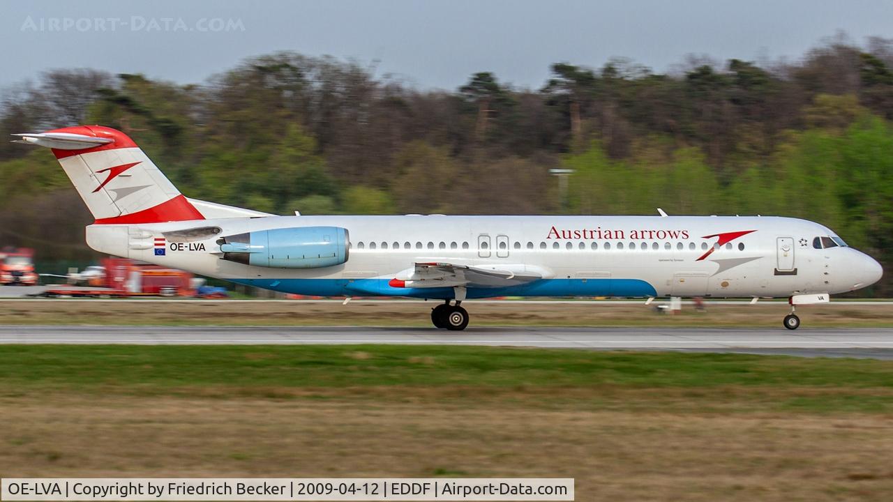 OE-LVA, 1994 Fokker 100 (F-28-0100) C/N 11490, departure via RW18W