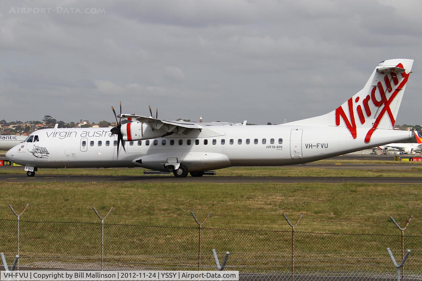 VH-FVU, 2011 ATR 72-500 C/N 978, taxxing to 34R