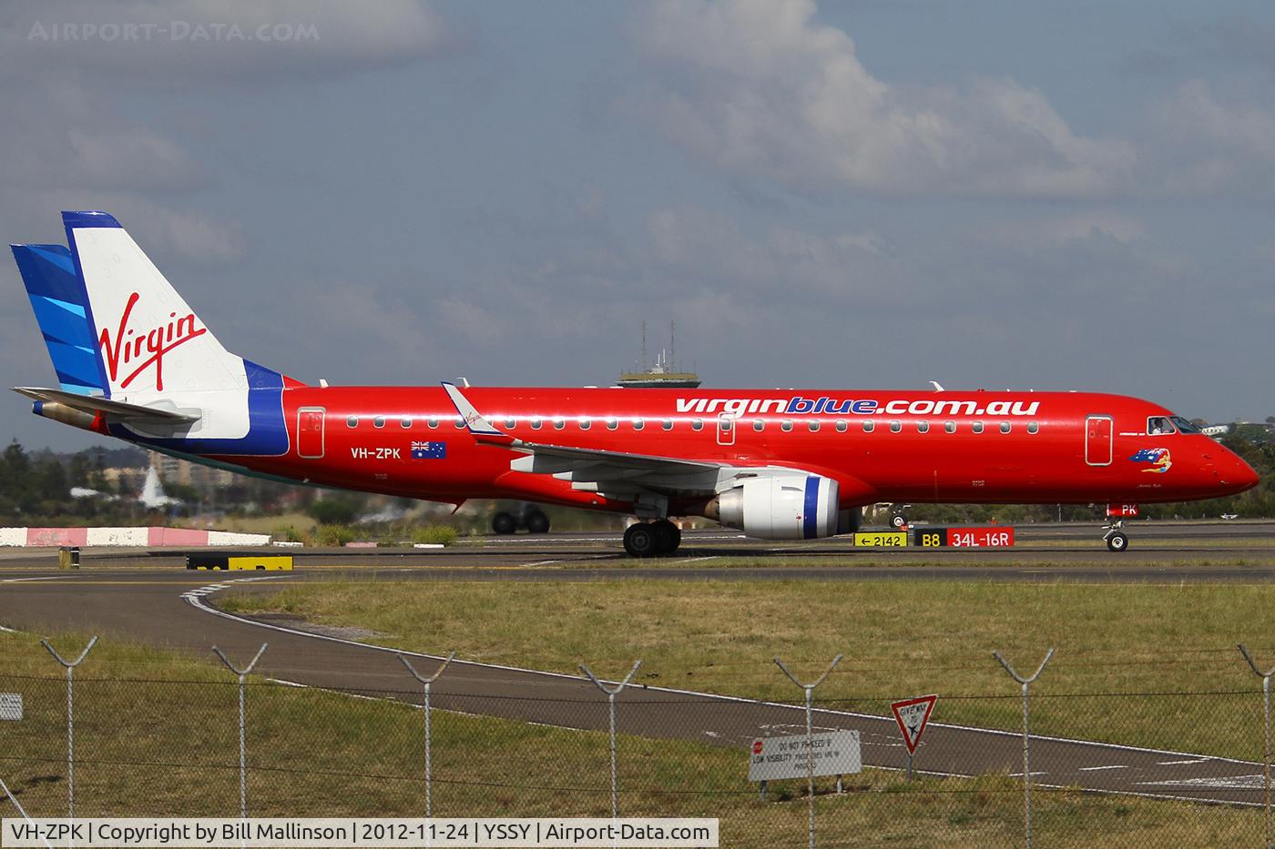 VH-ZPK, 2008 Embraer 190AR (ERJ-190-100IGW) C/N 19000218, two tailed ??