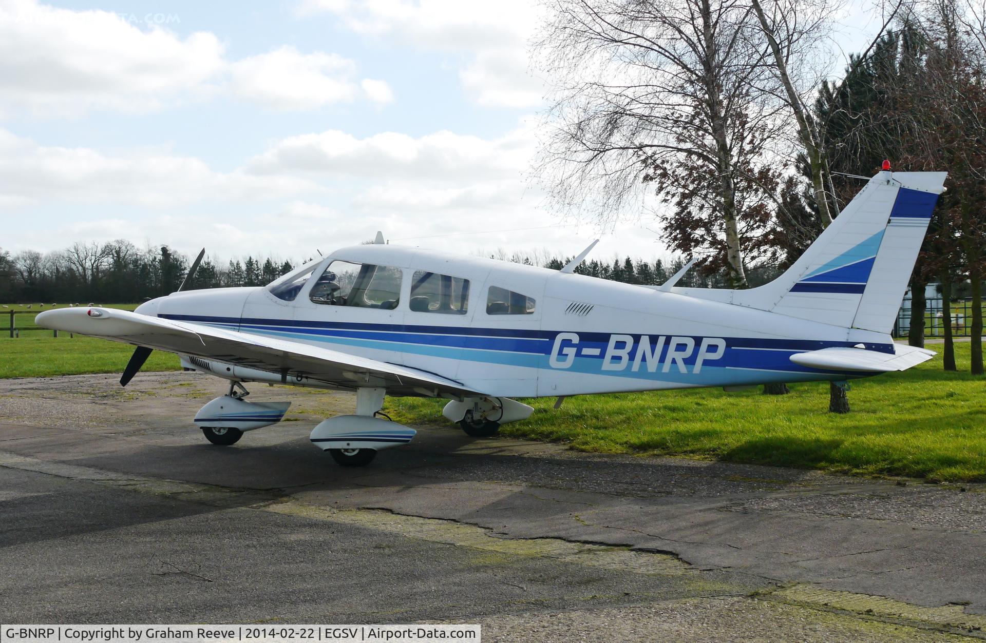 G-BNRP, 1977 Piper PA-28-181 Cherokee Archer II C/N 28-7790528, Parked at Old Buckenham.