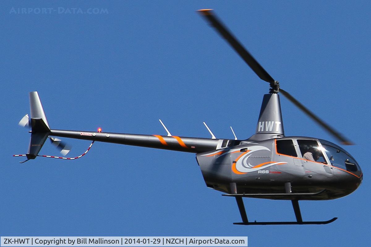 ZK-HWT, Robinson R66 Turbine C/N 0033, on its way to the heliport