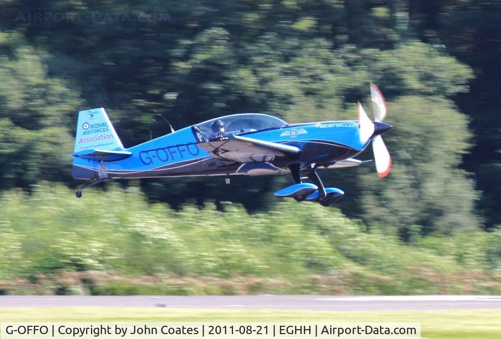 G-OFFO, 2006 Extra EA-300/L C/N 1226, Returning after display
