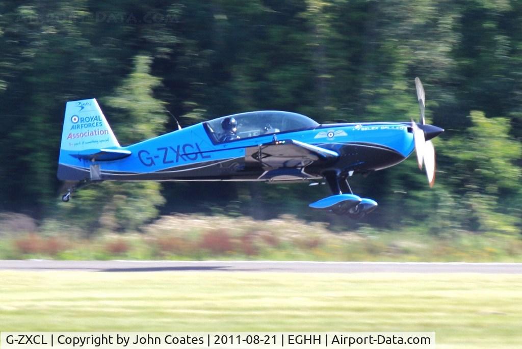 G-ZXCL, 2006 Extra EA-300L C/N 1223, Returning after display