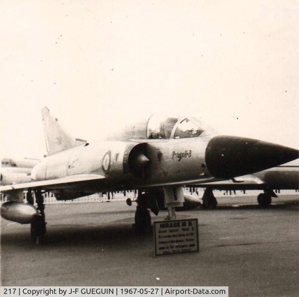 217, Dassault Mirage IIIB C/N 217, At Paris-Le Bourget Airshow 1967