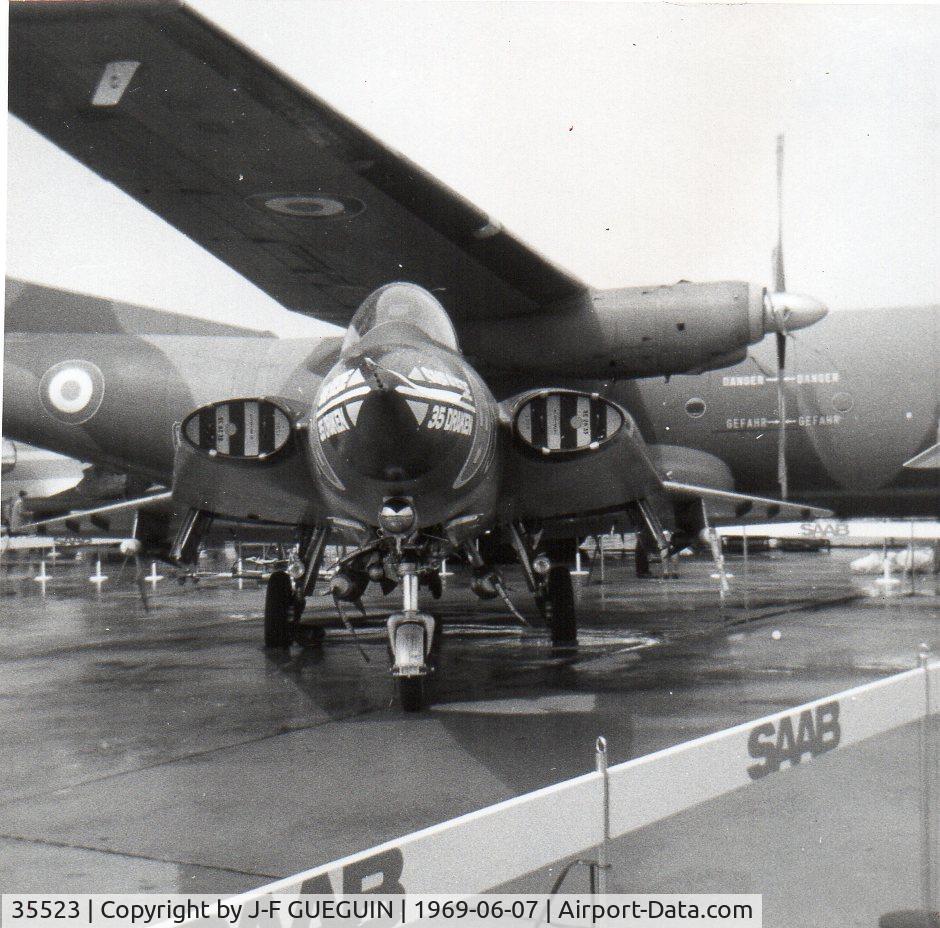 35523, Saab J-35F Draken C/N 35-523, At Paris-Le Bourget Airshow 1969