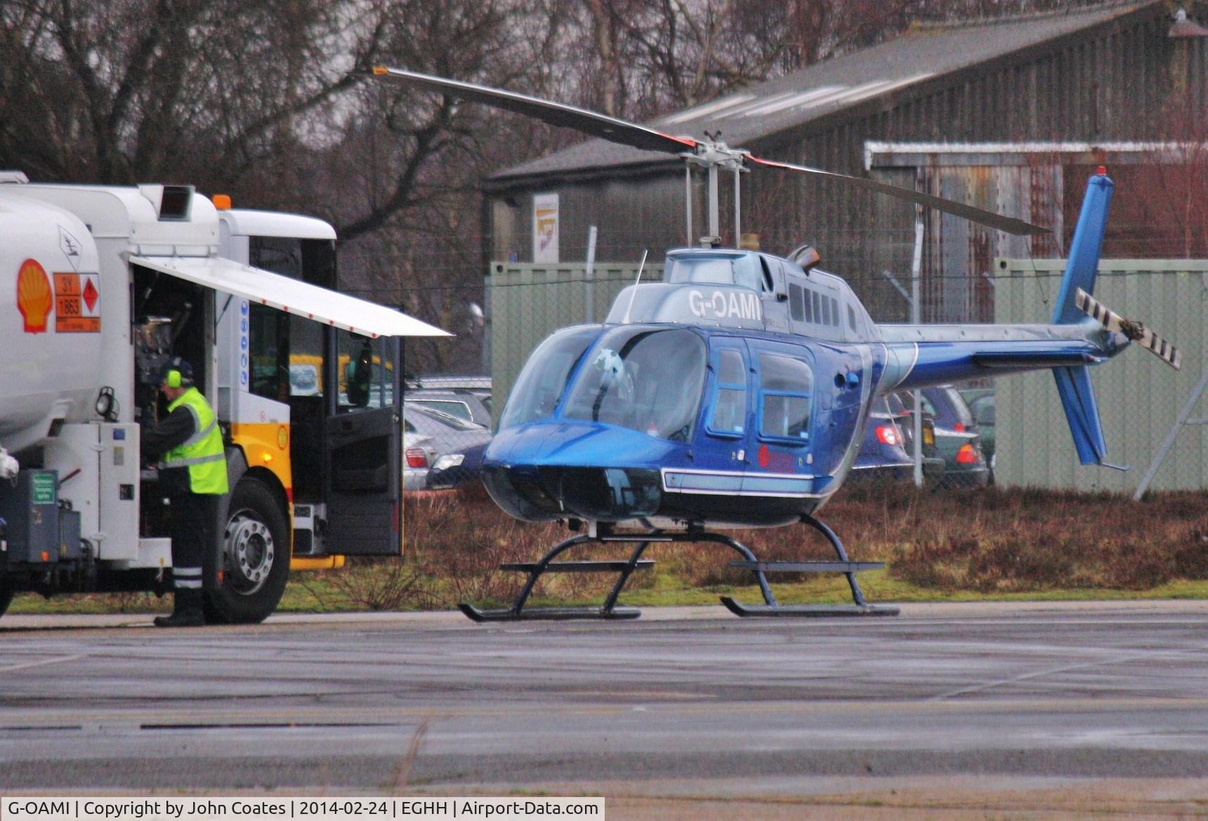 G-OAMI, 1968 Bell 206B JetRanger II C/N 464, Just fuelled at BHL