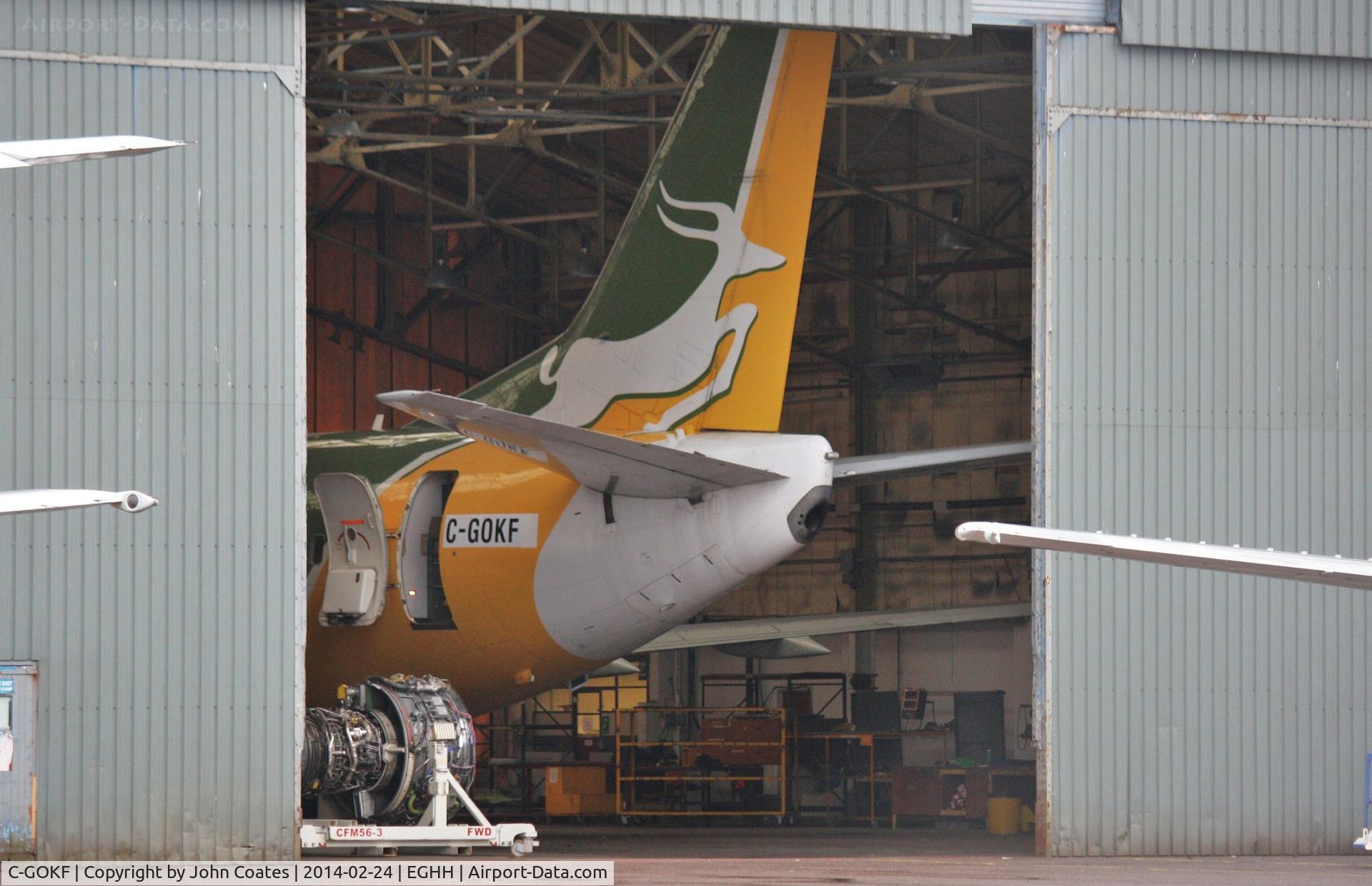 C-GOKF, 1999 Boeing 737-36N C/N 28596, Being prepared at European Avn.
