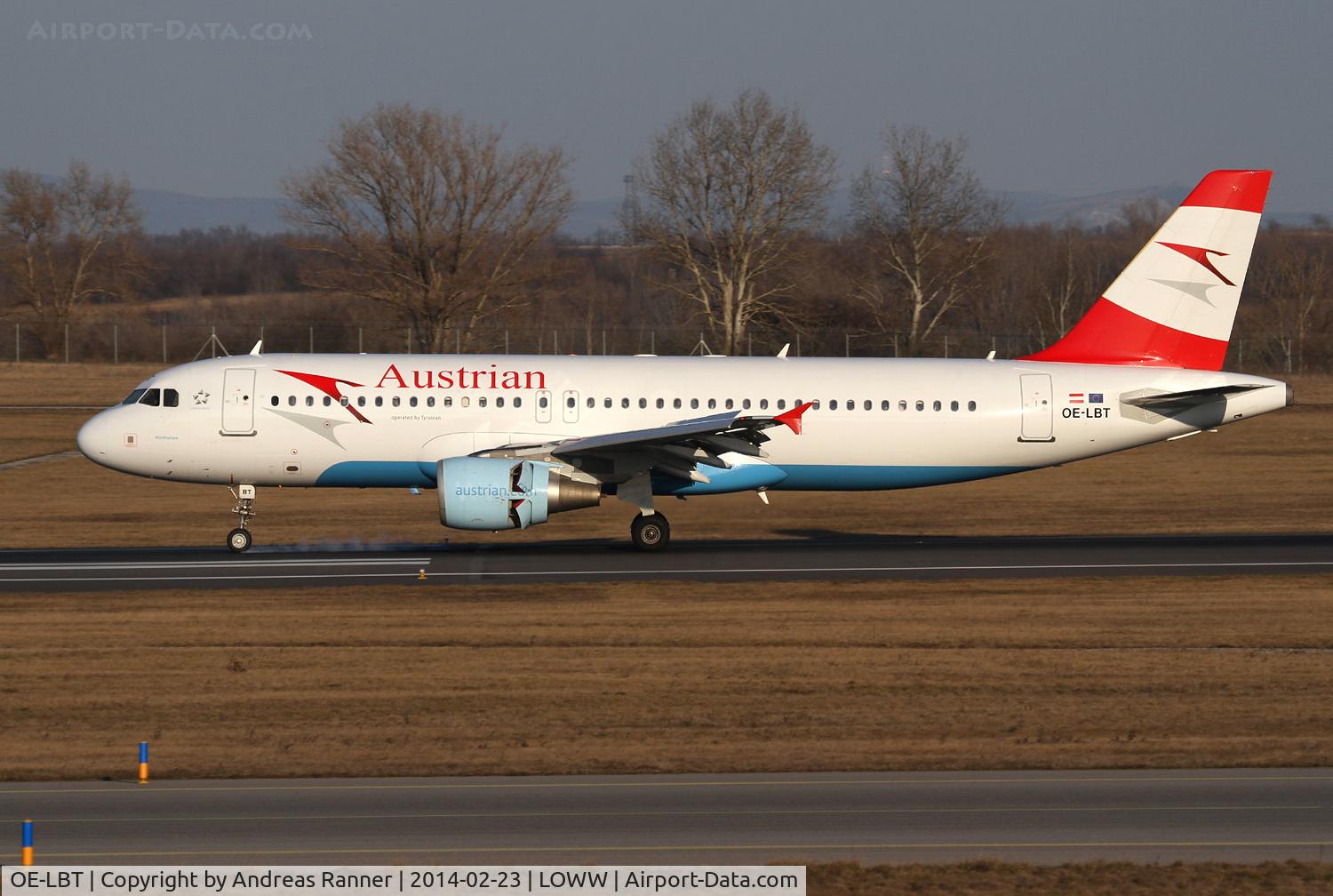 OE-LBT, 2000 Airbus A320-214 C/N 1387, Austrian Airlines A320